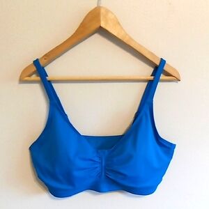 Athleta Underwire Bikini Bra Top Turquoise Blue Size 38D/DD